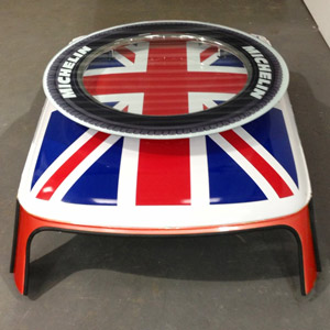 Union Jack Coffee Table Red