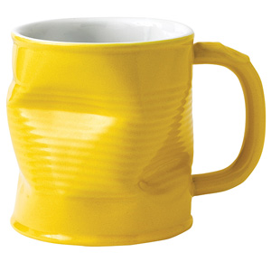 Squashed Tin Can Mug Yellow 7.8oz / 220ml