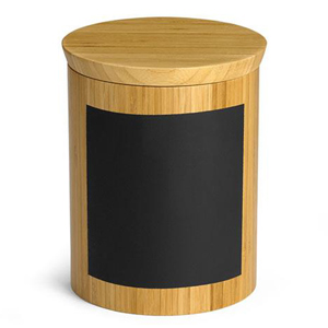 Write On Round Bamboo Riser & Storage Container 15cm