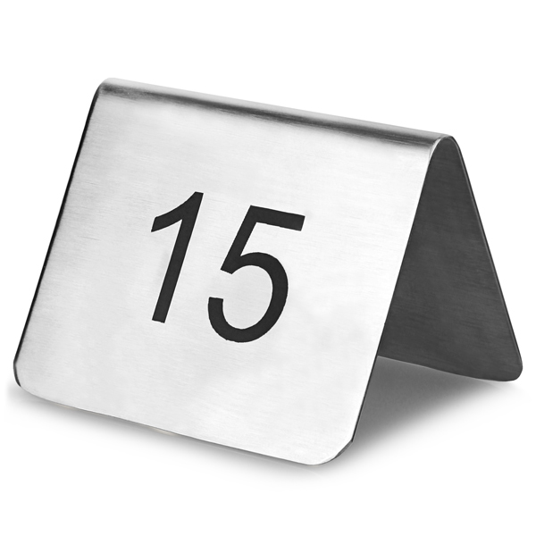 Stainless Steel Tent Style Table Numbers Set 1-25