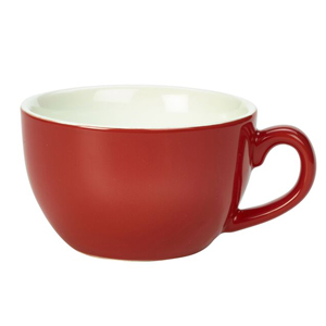 Royal Genware Bowl Shaped Cup Red 12oz 340ml Single