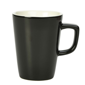 Royal Genware Latte Mug Black 12oz 340ml Case Of 6