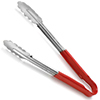 Colour Coded Stainless Steel Tongs 12inch Red