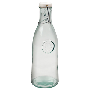 Authentic Recycled Glass Clip Top Bottle 1ltr