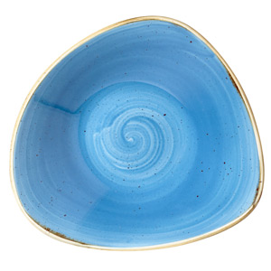 Churchill Stonecast Cornflower Blue Triangular Bowl 9.25" / 23.5cm