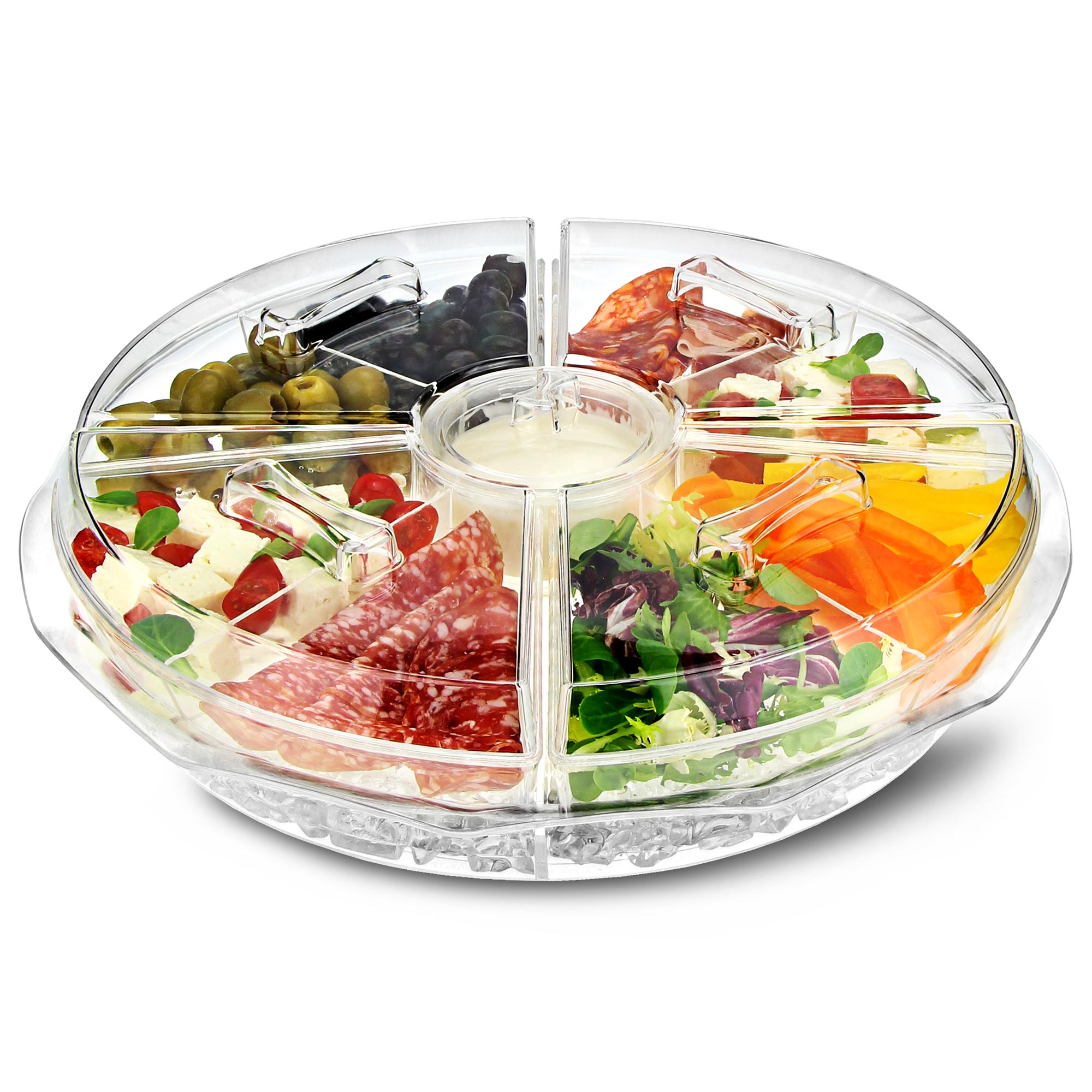 On Ice 8 Section Appetiser Tray with Dip Cup