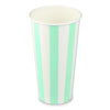 Green Striped Milkshake Paper Cups 20oz / 568ml