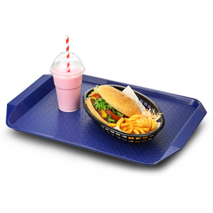 Fast Food Tray with Handles Blue 17 x 12inch