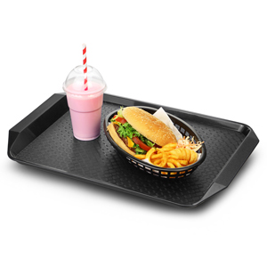 Fast Food Tray with Handles Black 17 x 12inch
