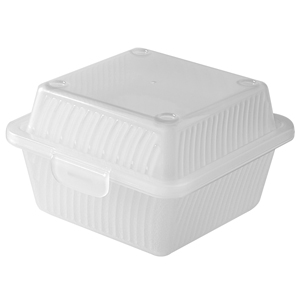 Eco Takeouts Square Food Container 475 X 475 X 325inch Clear Single