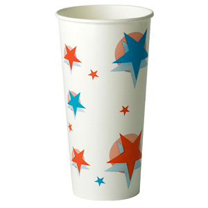 Star Design Paper Cups 22oz / 630ml