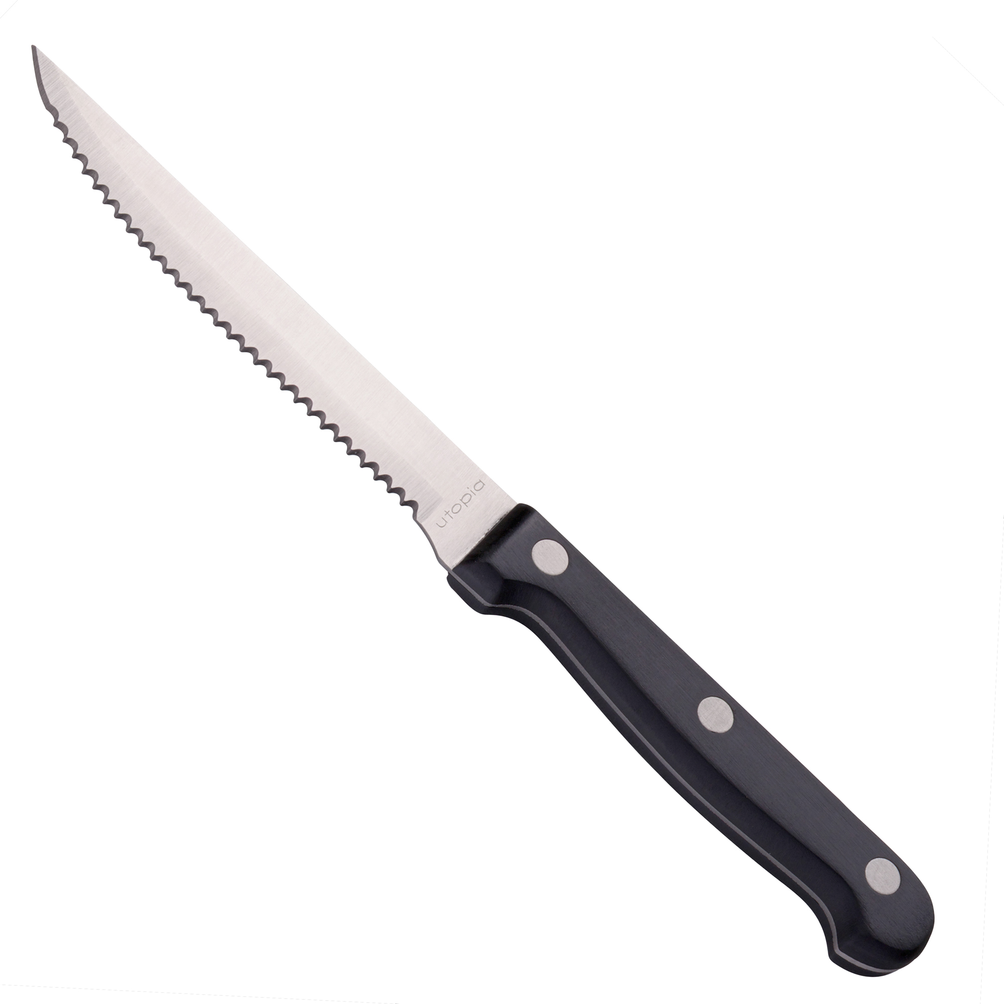 Steak Knife Black Poly Handle Serrated Steak Knives Meat Knife Buy