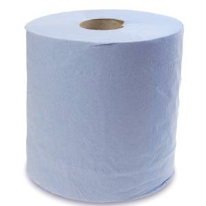 2 Ply Centre Feed Rolls Blue 186mm x 150m