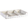 Genware Wooden Display Crate White Wash Finish 53 x 32 x 8cm