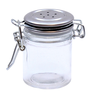 Small Resealable Salt & Pepper Shaker with Clip Top