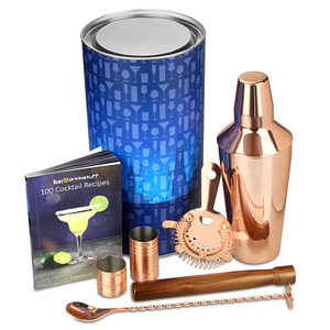 Copper Manhattan Cocktail Shaker Set	
