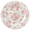 Churchill Vintage Prints Cranberry Toile Plate 12 Inch / 30.5cm