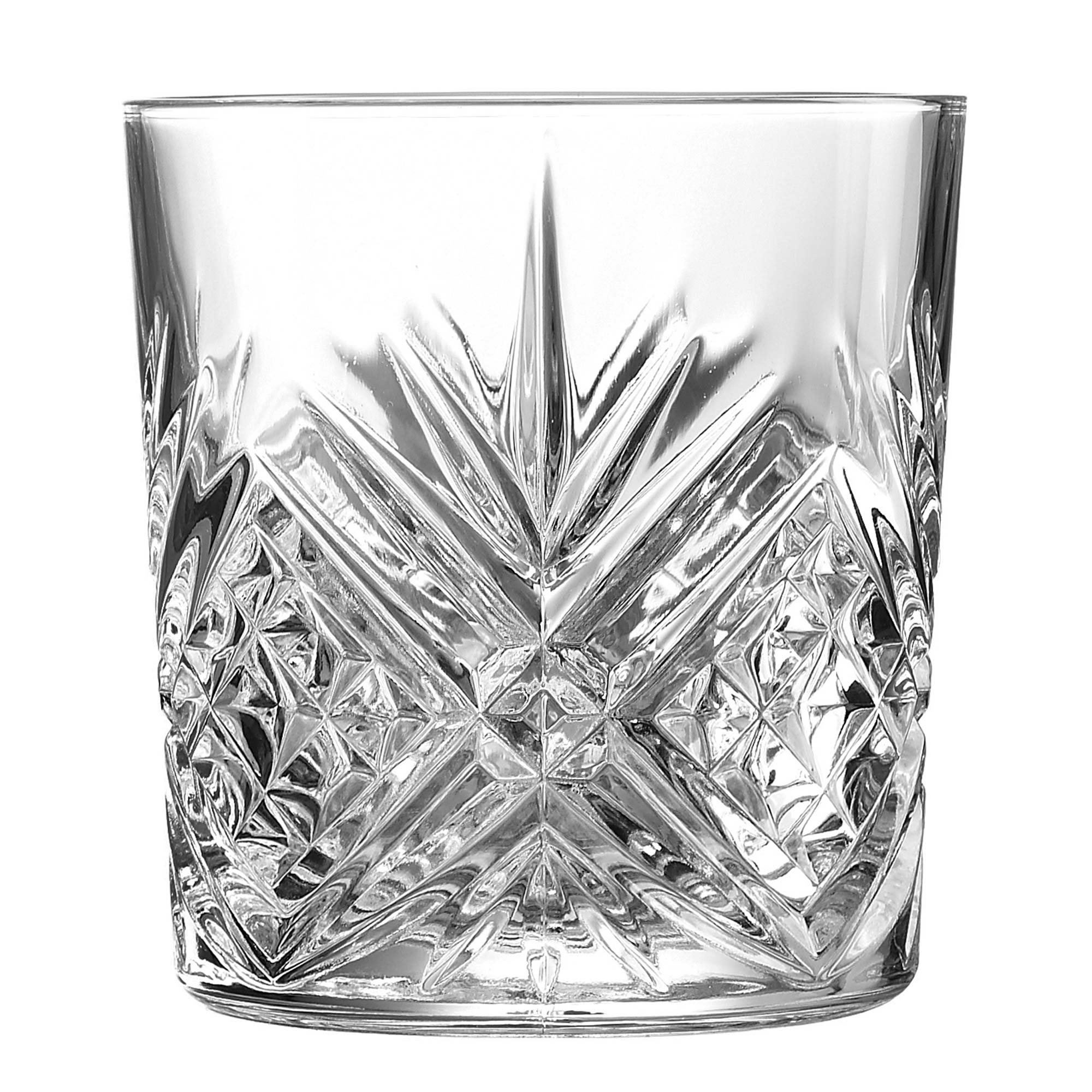 Fifth Avenue Crystal Medallion Old Fashioned Glasses Set of 6, 9.5 oz, Rock  Glasses for Vodka, Bourbon, Liquor, Textured Etched Patterns