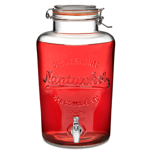 Nantucket Glass Drink Dispenser On Stand