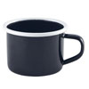 Enamel Mug Black with White Rim 4.2oz / 120ml