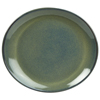 Rustic Oval Plate Green 25 x 22cm