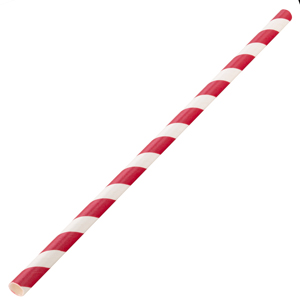 Biodegradable Paper Straws Red and White