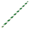 Biodegradable Paper Straws Green and White