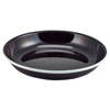 Genware Black Enamel Plate with White Rim 7.9inch / 20cm