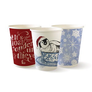 Christmas Series Disposable Paper Coffee Cups 12oz / 340ml