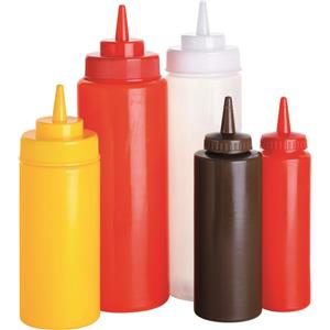 Red Squeezy Sauce Bottle 12oz / 340ml