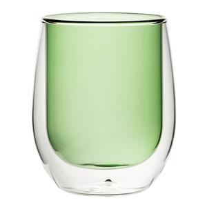 Double Wall Water Glass Green 9.7oz / 270ml