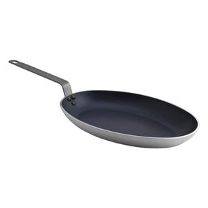 Genware Non Stick Teflon Aluminium Oval Fish Pan 36cm