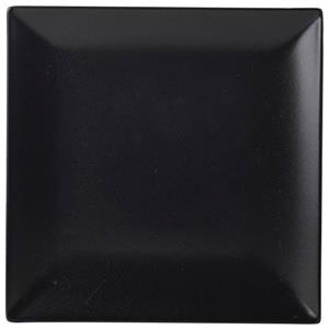 Luna Black Stoneware Square Coupe Plate 7inch / 18cm