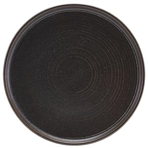 Terra Porcelain Black Low Presentation Plate 9.75inch / 25cm