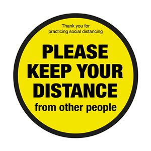 Please Keep Your Distance From Other People Floor Graphic 40cm
