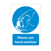 Please Use Hand Sanitiser A4 Vinyl Sticker