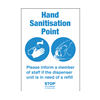 Hand Sanitisation Point A4 Self Adhesive Vinyl
