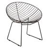 District Black Metal Wire Rounded Wire Chair