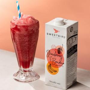 Sweetbird Strawberry & Banana Smoothie Mix 1ltr