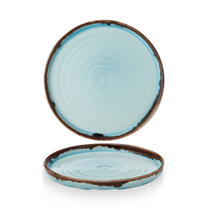 Harvest Turquoise Walled Plate 8.67inch