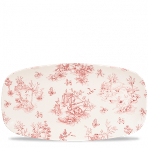 Toile CranberryChefs Oblong Plate 11.75 x 6inch