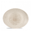 Raku Agate Grey Orbit Oval Coupe Plate 10.625 x 9inch