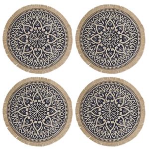 Creative Tops Set of 4 Jute Placemats with Mandala Design