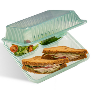 Eco-Takeouts 3 Compartment Shallow Container 9inch