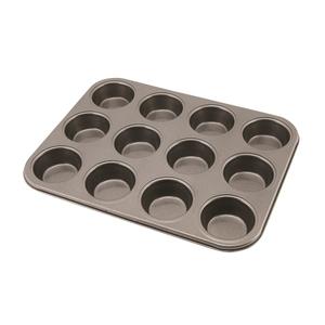 Genware Carbon Steel Non Stick 12 Cup Muffin Tray