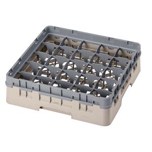25 Compartment Glass Rack with 1 Extender H92mm - Beige