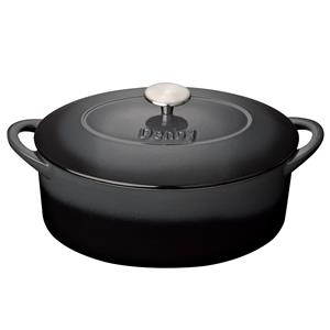 Halo Cast Iron Oval Casserole 23.25inch / 8cm