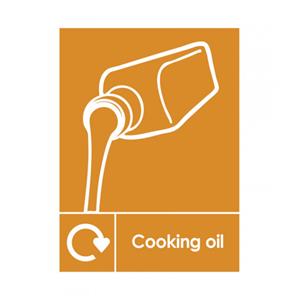 Cooking Oil Recycling Sticker 200 x 150mm