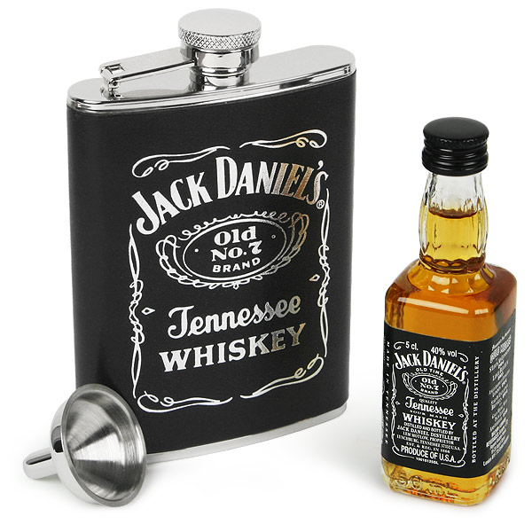 Jack Daniel's Hip Flask Set | Drinkstuff
