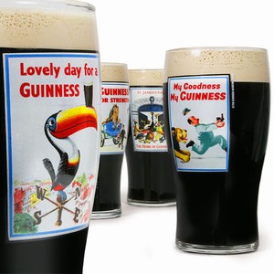 GUINNESS GILROY COLLECTION PINT GLASSES (2pk)